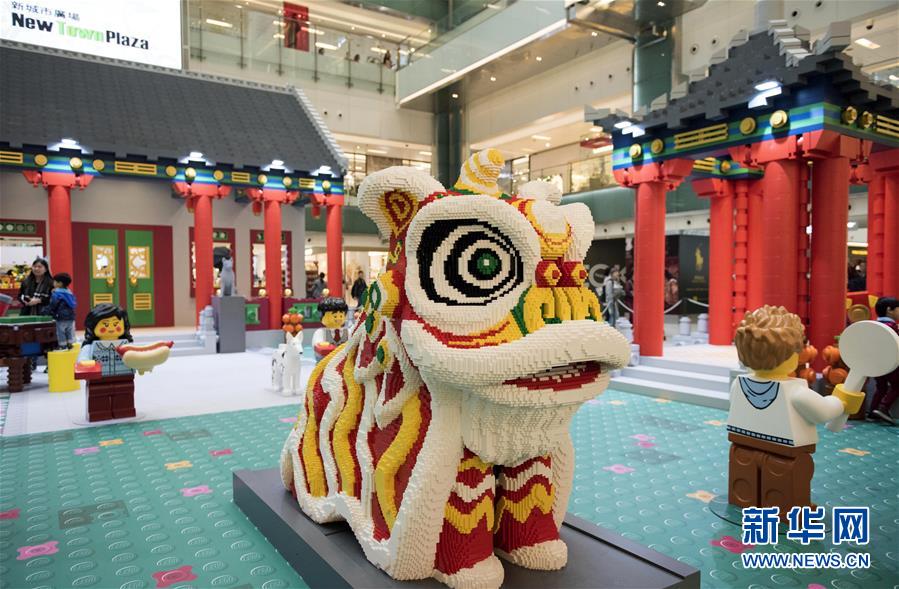 春節(jié)と伝統(tǒng)的な邸宅をテーマにしたレゴブロックの大型作品登場 香港地區(qū)