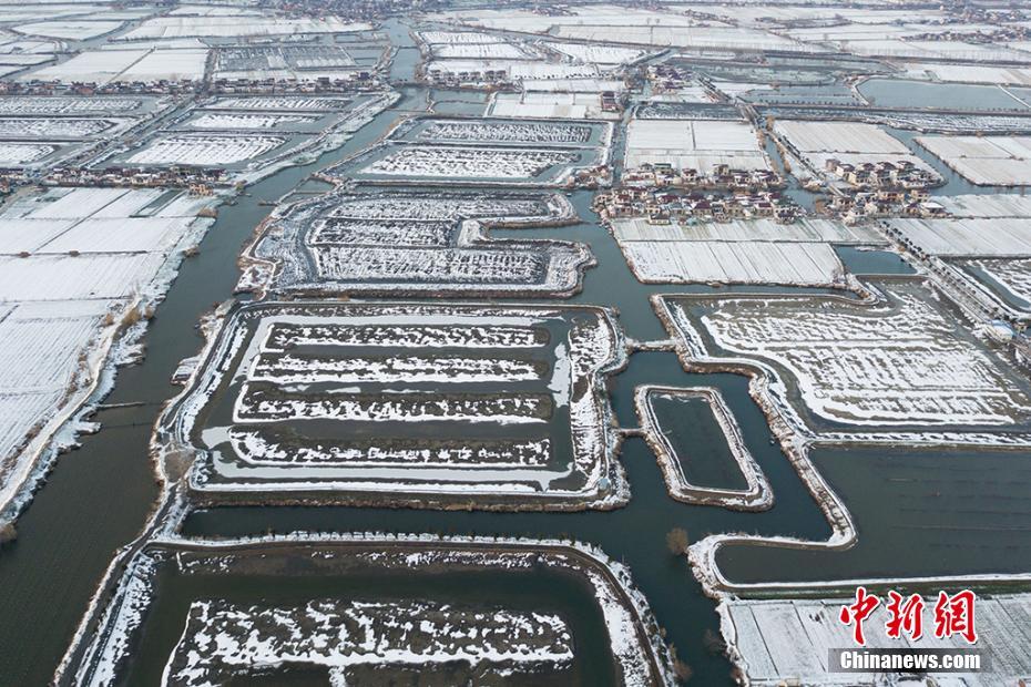 江蘇?南通白甸　降雪後に魅力的な景観