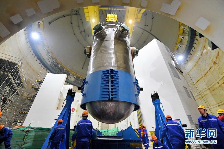 國産第3世代原子爐「華竜1號」の圧力容器據(jù)え付けが完了