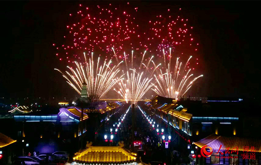 正定県で2018年初の電子花火イベントが開幕　河北省