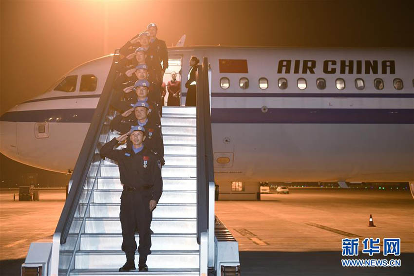 南スーダン派遣平和維持活動第6支隊が任務を終え中國に凱旋