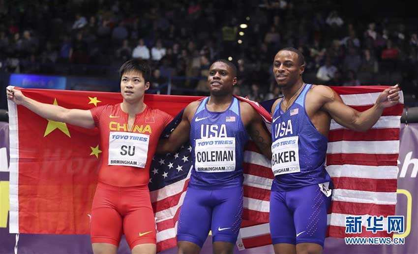 蘇炳添選手が男子60メートル障害で準(zhǔn)優(yōu)勝　英國