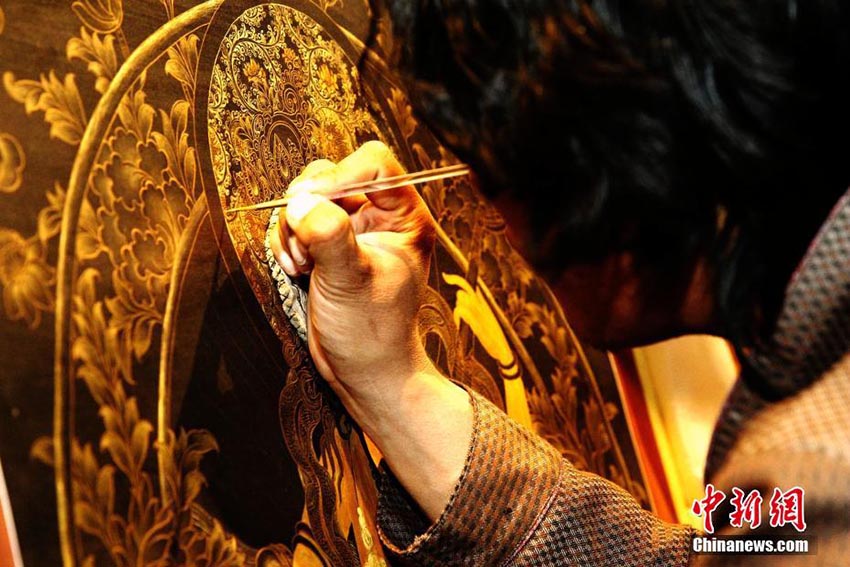 青海省西寧市の書店でチベット族の伝統(tǒng)蕓術(shù)を體験