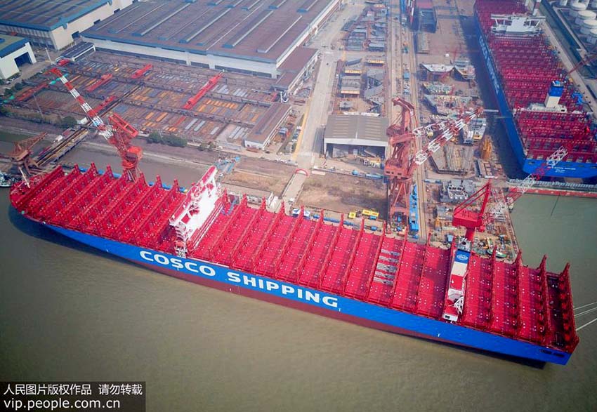 中國が知的財(cái)産権をもつ2萬TEU型コンテナ船、間もなく試験運(yùn)航開始