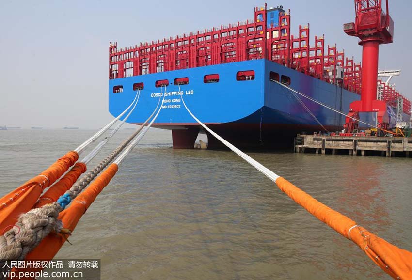 中國が知的財(cái)産権をもつ2萬TEU型コンテナ船、間もなく試験運(yùn)航開始