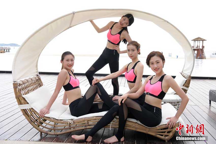 40人の中國人ランジェリーモデル、コンテスト決勝に向け広東省で合宿訓(xùn)練
