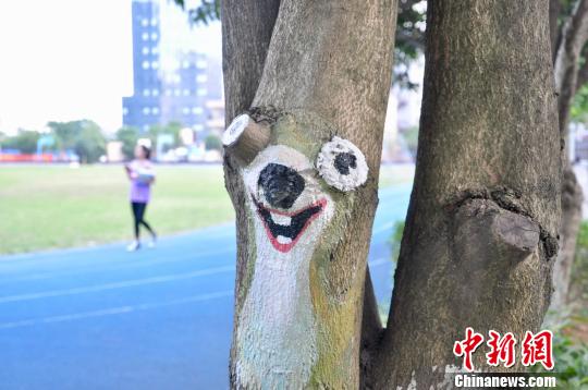 美大では木の幹もキャンパスに？キュートなイラストあちこちに　広西