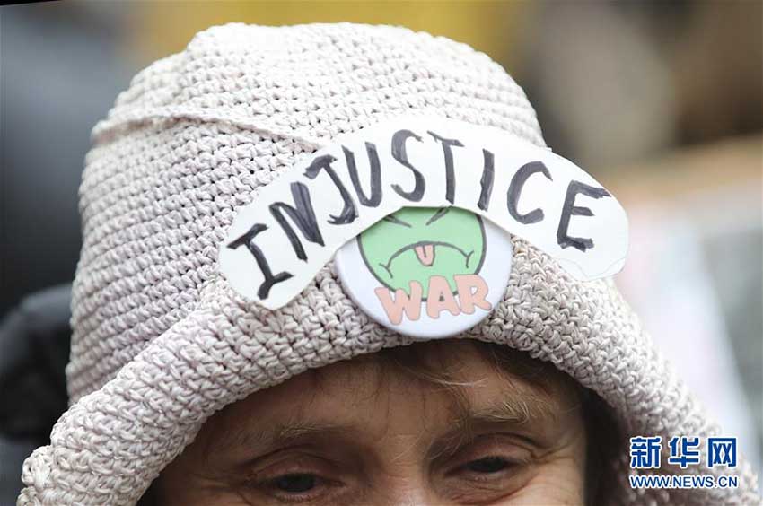 米ニューヨークで政府に戦爭終結(jié)呼びかける反戦デモ