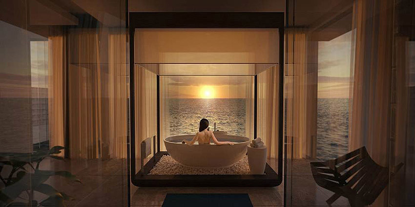インド洋の絶景を堪能　モルディブに世界初の水中ホテル