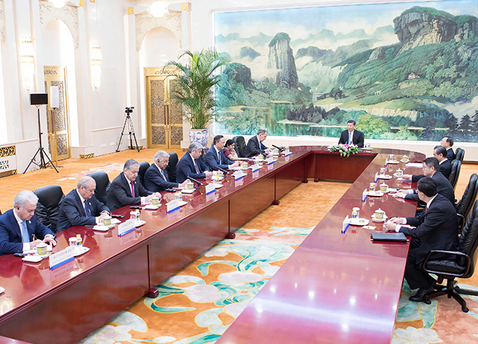 習(xí)近平主席が上海協(xié)力機構(gòu)代表と會談　「包括的協(xié)力を鋭意推進」