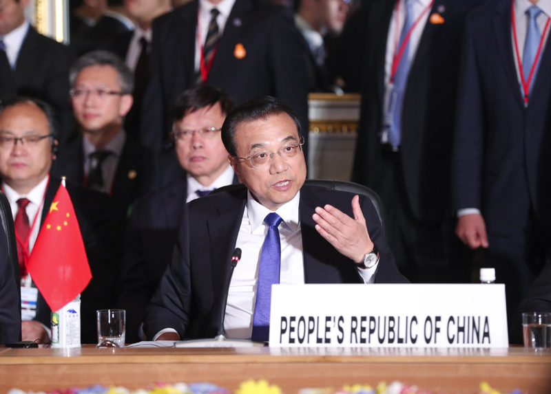 李克強(qiáng)総理「『中日韓＋X』協(xié)力モデルを立ち上げ、アジアの発展を牽引」