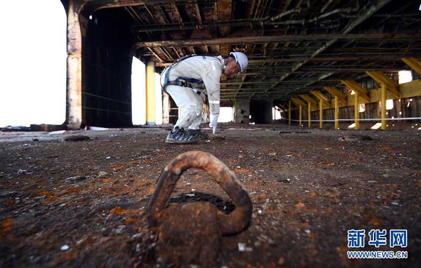 引き揚げられた韓國の沈沒船「セウォル號」船內(nèi)明らかに