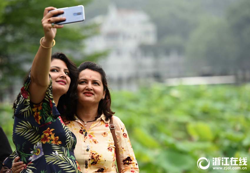 美しく幻想的なハスの花　杭州?西湖でシーズン先立ち一部が開(kāi)花