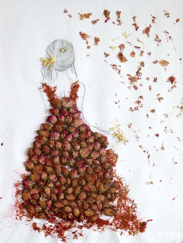 畫材は漢方薬！中醫(yī)學(xué)病院の看護(hù)師たちによるユニークアート　浙江省