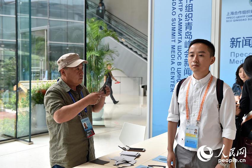 無形文化遺産が青島サミットのメディアセンターに現(xiàn)る