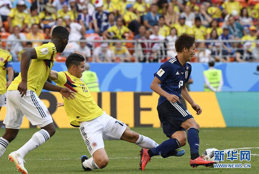 W杯予選グループH、日本代表がコロンビア代表に勝利