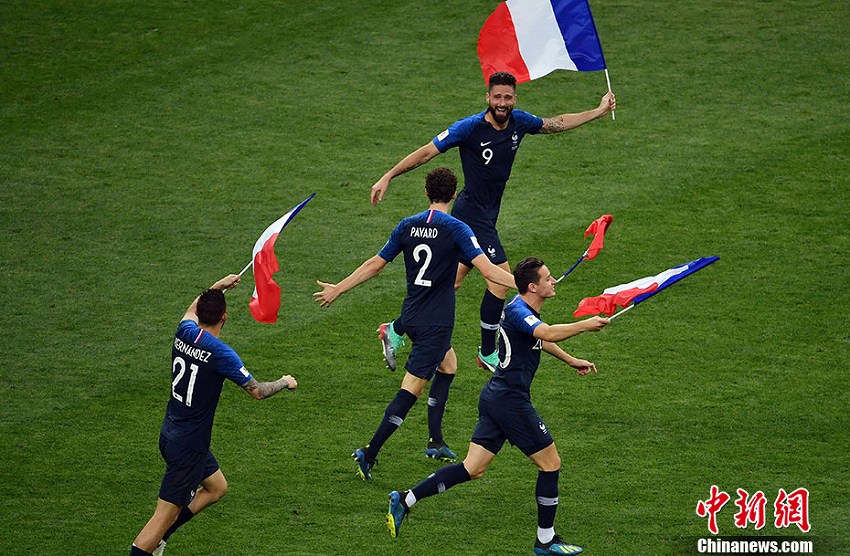W杯決勝、フランスがクロアチアを4対2で破り20年ぶりの優(yōu)勝