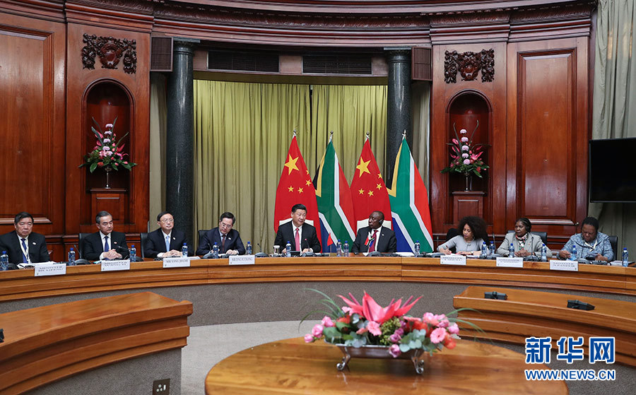 中國と南アフリカが首脳會談