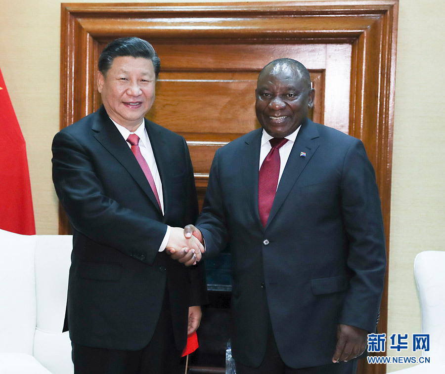 中國と南アフリカが首脳會談