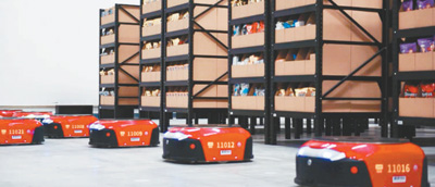 國美電器のAGV倉庫が稼働開始