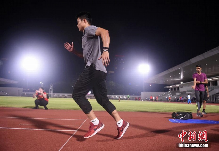 男子陸上の蘇炳添選手、アジア競技大會で初トレーニング　目標(biāo)は金メダル