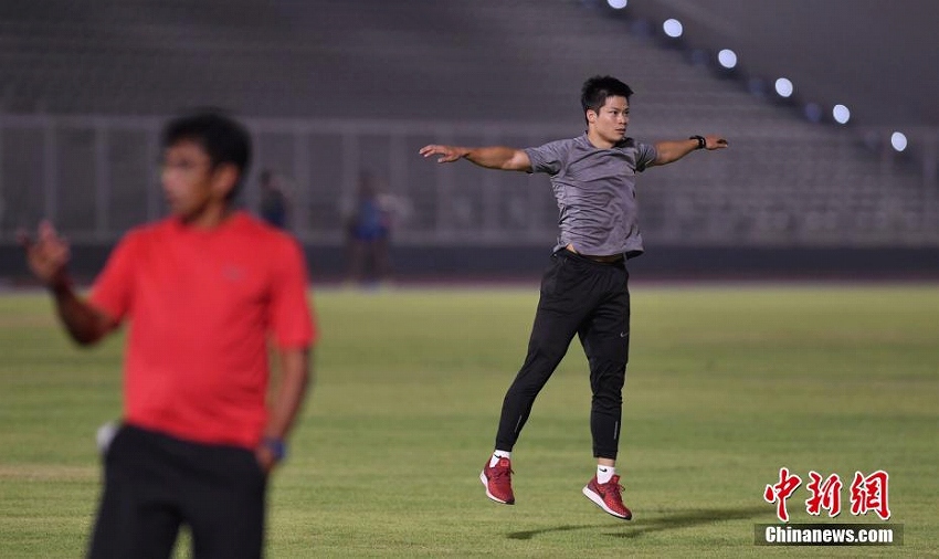 男子陸上の蘇炳添選手、アジア競(jìng)技大會(huì)で初トレーニング　目標(biāo)は金メダル