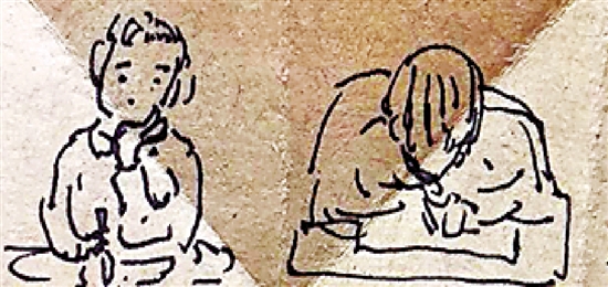 ある數(shù)學教師がテスト中の學生の様子描いたイラストが話題に