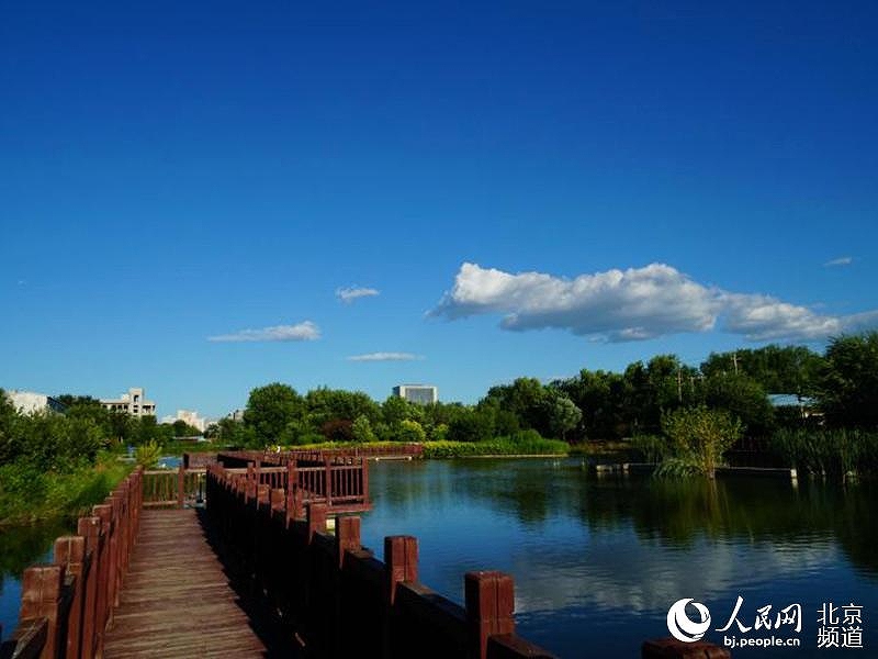 北京にサファイアのように澄みきった青空広がる