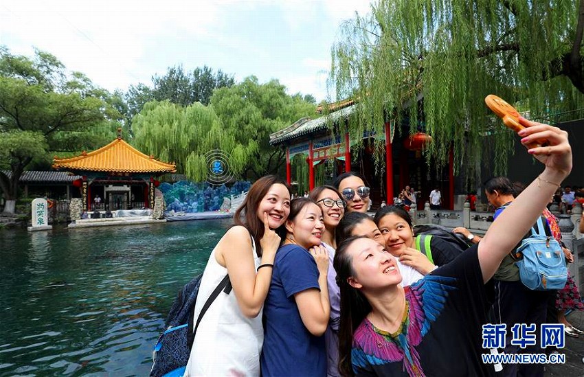 泉の水が復活して15周年迎えた山東省済南市