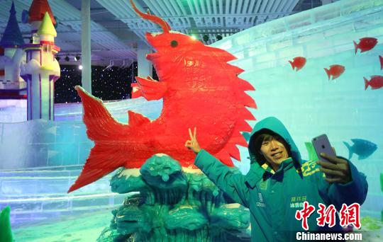 北國(guó)の氷の彫刻で常州嬉戯谷に「雪と氷の絶景」