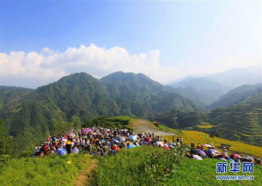 広西柳州市でミャオ族の豊作祝うイベント