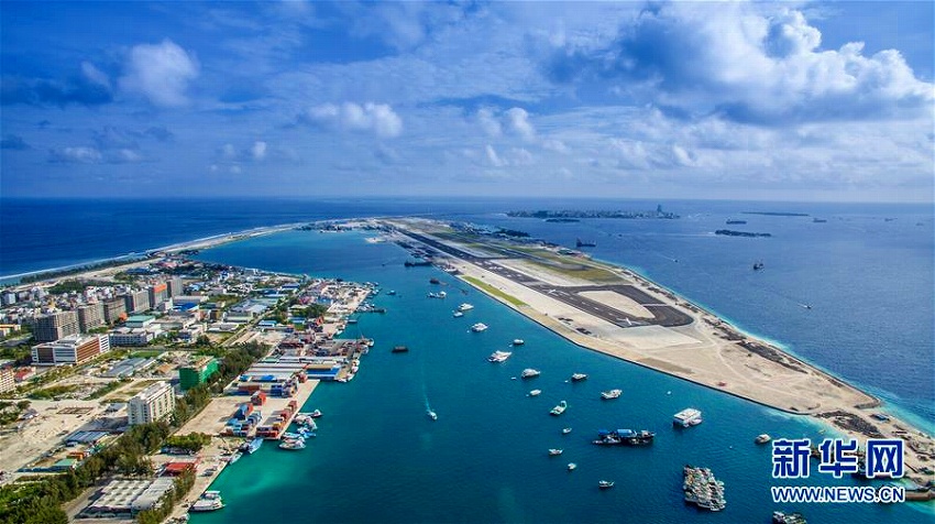 モルディブ、中國企業(yè)建設(shè)の國際空港新滑走路で試験飛行セレモニー