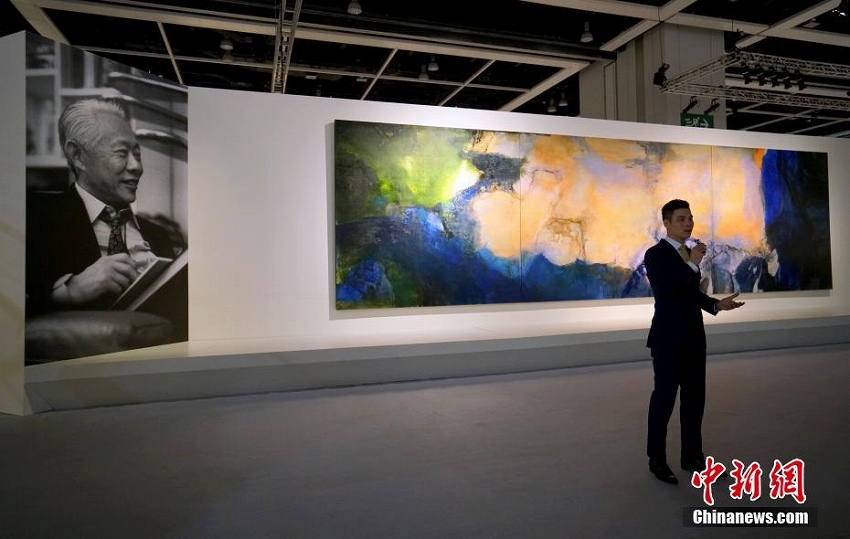 趙無極氏の作品サイズが最大の油絵が香港地區(qū)で競売へ　競売額更新の見込み