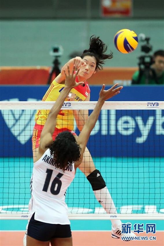 2018女子バレーボール世界選手権で中國(guó)が米國(guó)にストレート勝ち