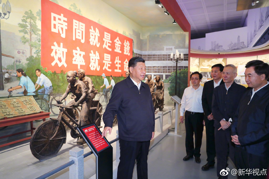 習(xí)近平総書(shū)記が深セン視察　前海の発展や改革開(kāi)放40周年記念展示を見(jiàn)學(xué)