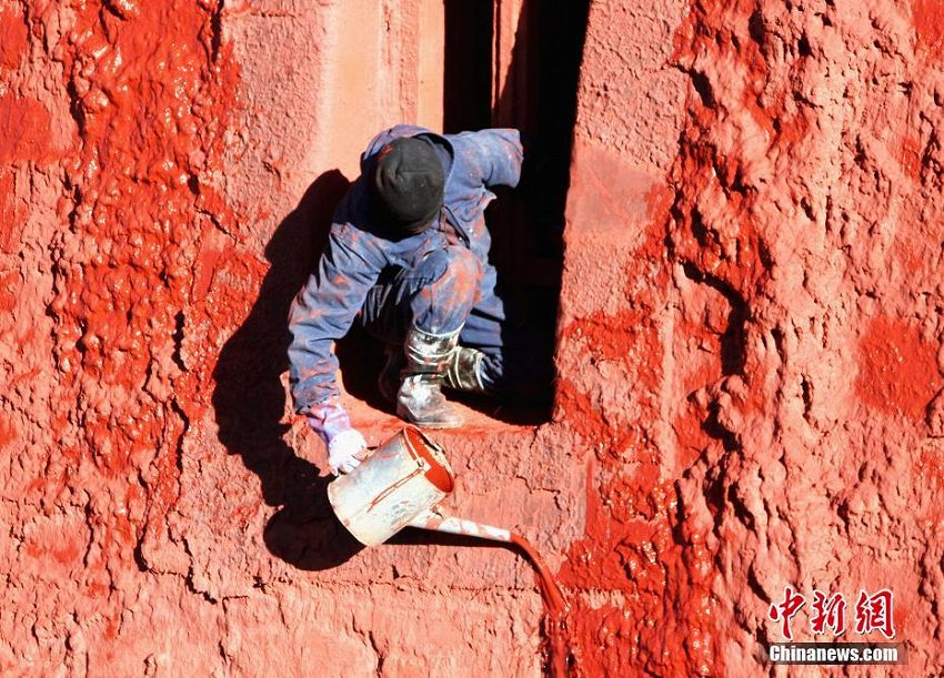 ポタラ宮外壁の塗裝作業(yè)が正式にスタート　チベット自治區(qū)