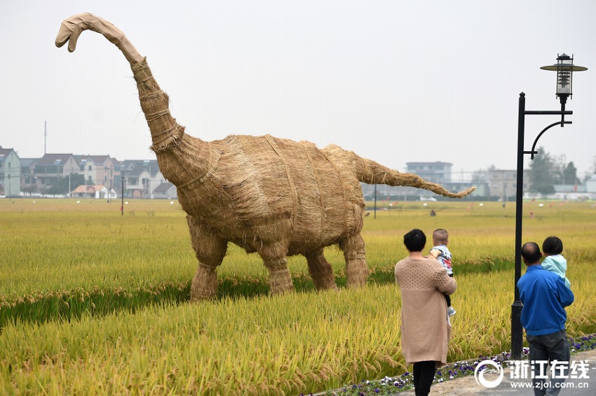 富陽の稲田に様々な造形のかかし登場(chǎng)　浙江省
