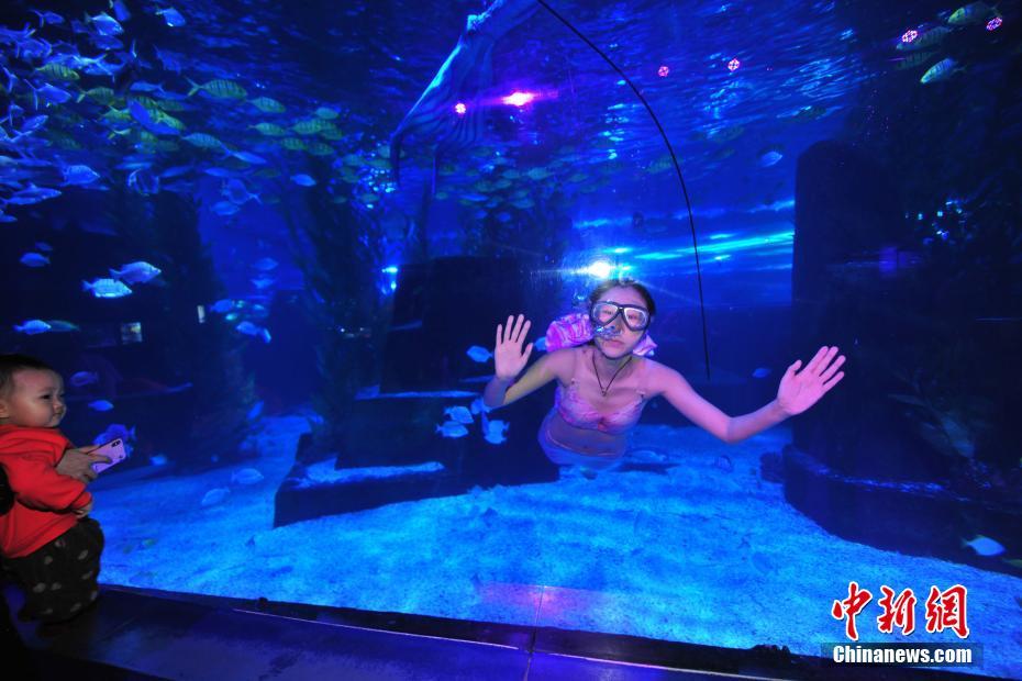 娘の苦手克服応援のため、金槌の母親が「人魚姫」役にチャレンジ