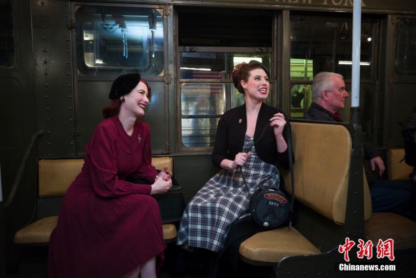 マンハッタンに20世紀(jì)初頭の地下鉄車両　ニューヨーカーもレトロな裝いに