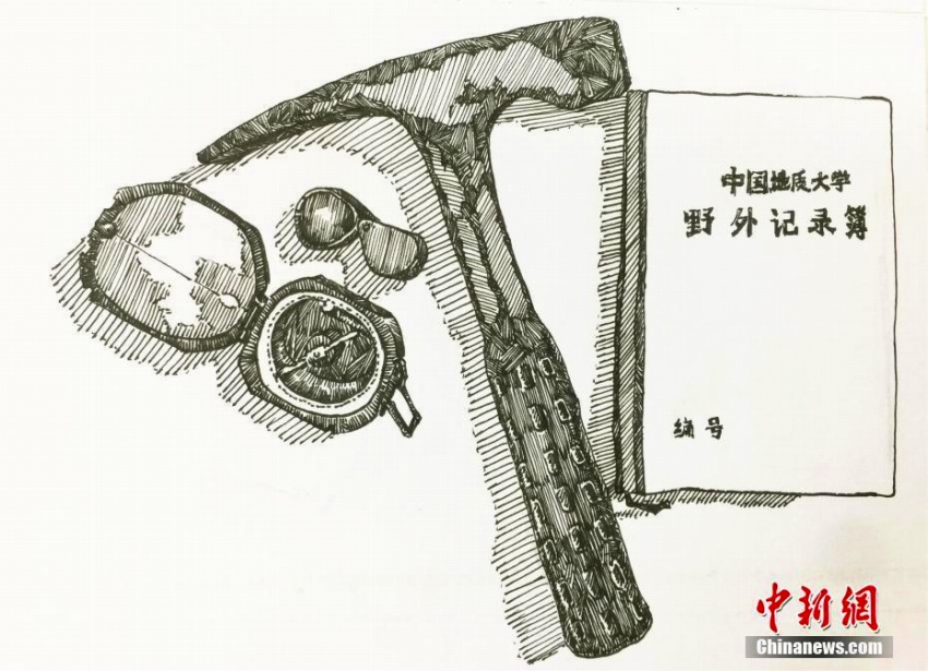 地質(zhì)大學の學生が描くサインペン畫「小錘君の物語」が話題に