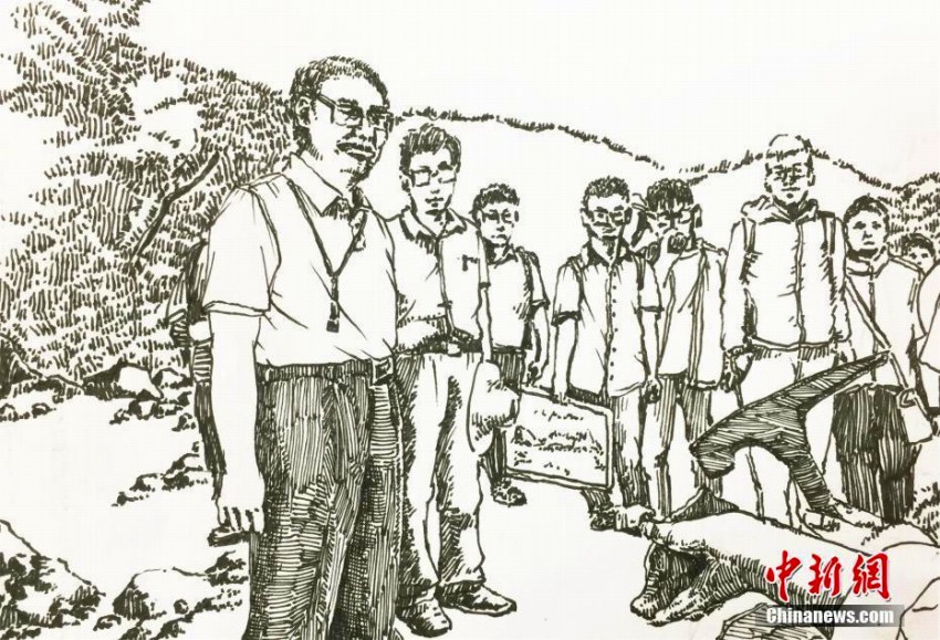 地質(zhì)大學の學生が描くサインペン畫「小錘君の物語」が話題に