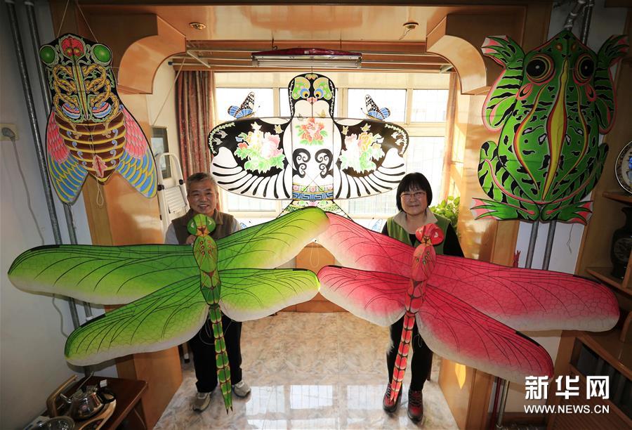 凧作りに魅せられ20年、獨學で凧作り続ける河北省の夫婦