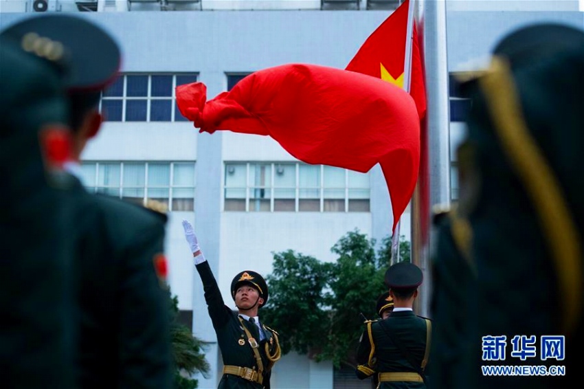 マカオ祖國復(fù)帰19周年記念する國旗掲揚(yáng)セレモニー
