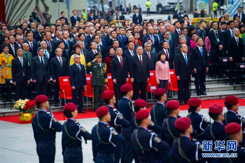 マカオ祖國復帰19周年記念する國旗掲揚セレモニー