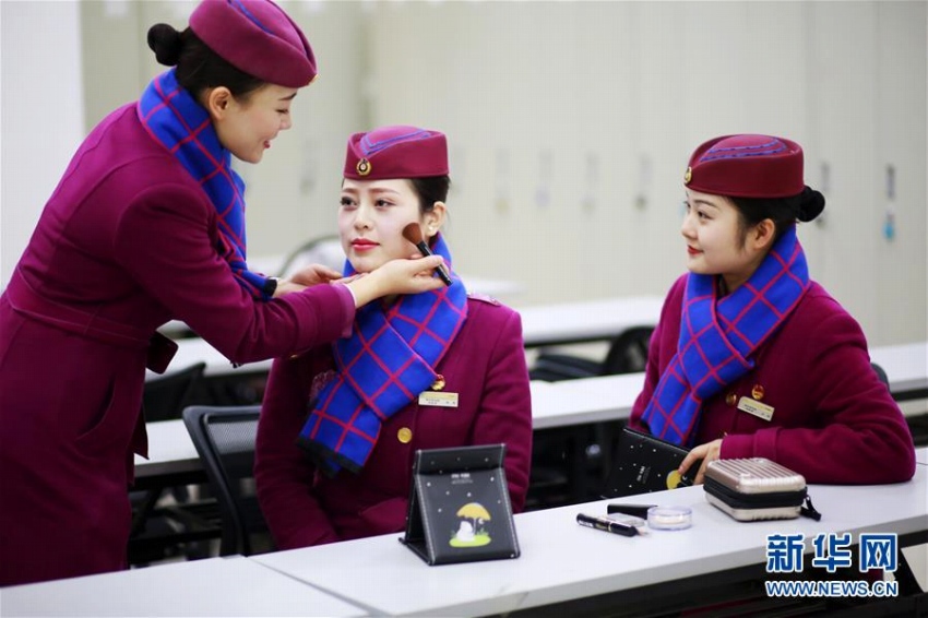 春節(jié)期間中の特別輸送體制に備え、乗務員の特別トレーニング