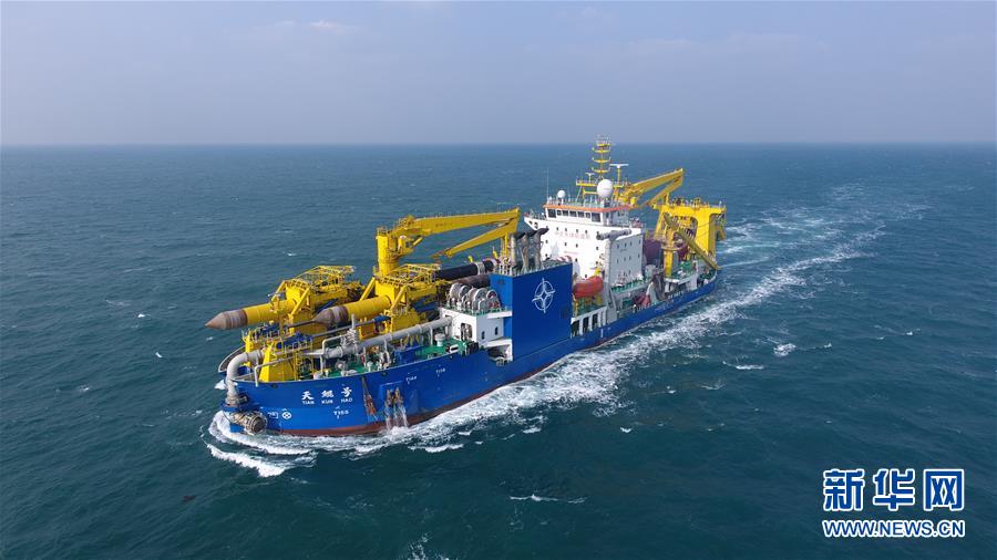 中國獨自開発のポンプ浚渫船「天鯤號」、試験を完了