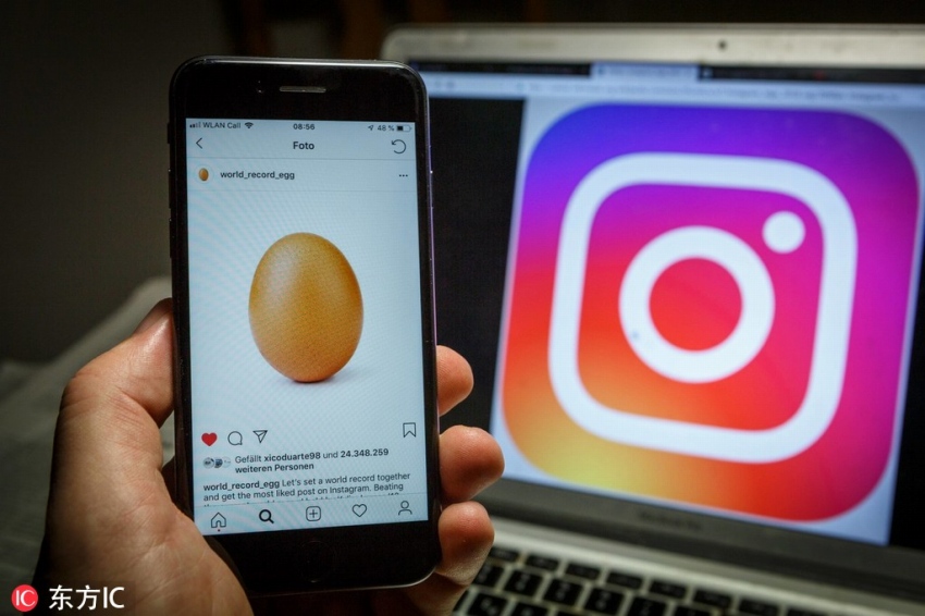 3300萬(wàn)件以上の「いいね！」を獲得した茶色の卵（寫真提供?東方IC）。