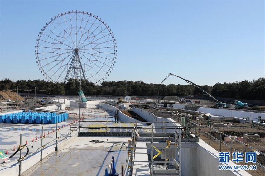 新設(shè)の東京五輪競(jìng)技會(huì)場(chǎng)が報(bào)道陣向けに公開(kāi)