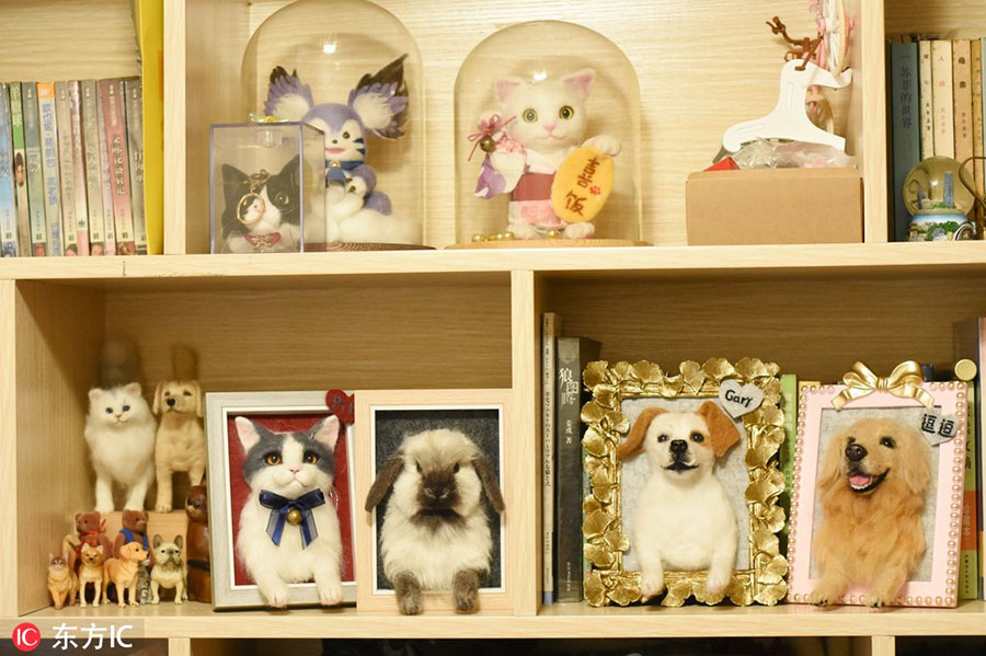 羊毛フェルトで亡くなったペットを「復(fù)活」させる女性が話(huà)題に　広州