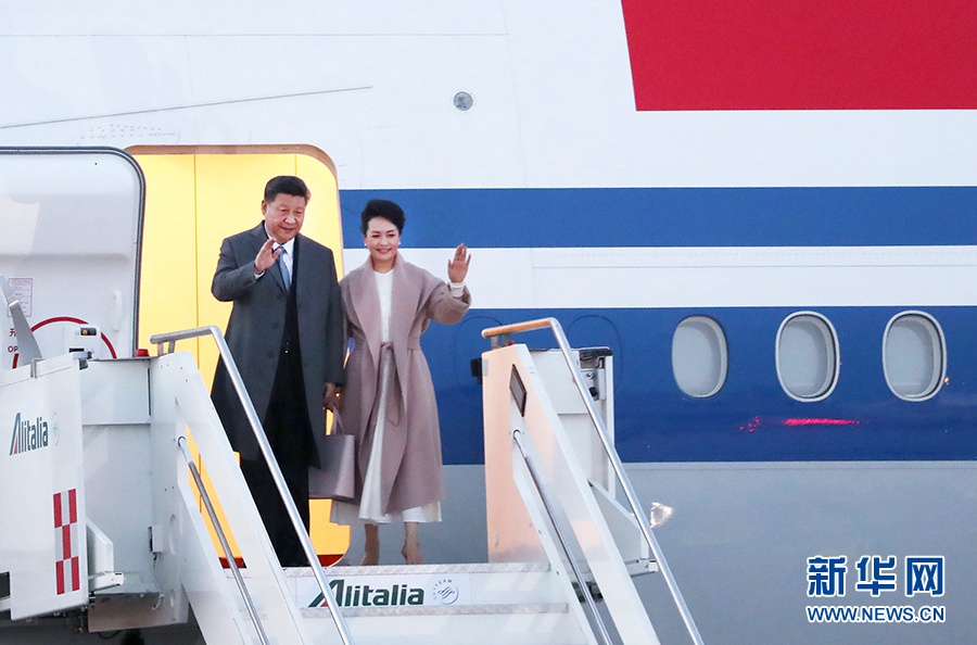 習(xí)近平主席がローマ入り　イタリア國(guó)賓訪問(wèn)開(kāi)始